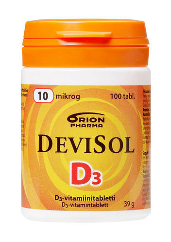 * * DEVISOL D3-vitamiini 10 mikrog