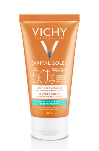 VICHY CAPITAL SOLEIL VELVETY CREAM SPF 50+ aurinkovoide kasvoille 50 ml