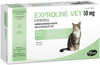 EXPROLINE VET 50 mg ulkoloisten häätöön kissoille, 3 pipettiä