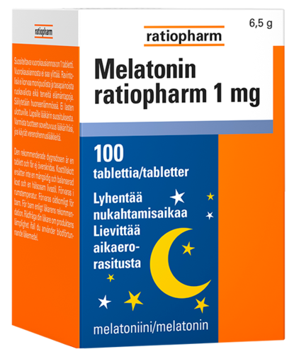 MELATONIINI RATIOPHARM 1 mg 100 tablettia