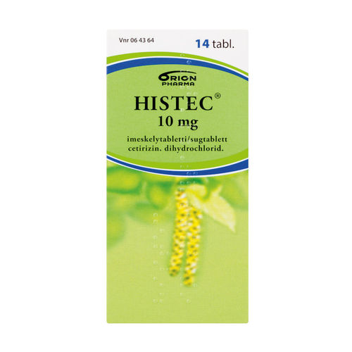 HISTEC 10 mg allergialääke imeskelytabletti
