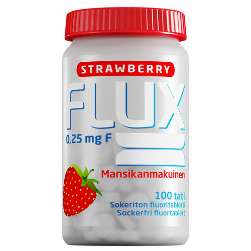 FLUX STRAWBERRY 0,25 mg fluoritabletti
