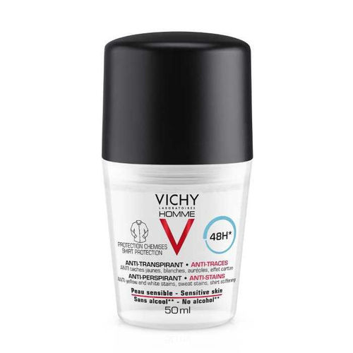 VICHY DEO HOMME ANTIPERSPIRANT ANTI-STAINS 48h roll-on 50 ml