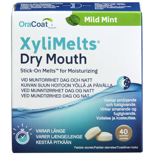 XYLIMELTS DRY MOUTH Mild Mint 40 kpl