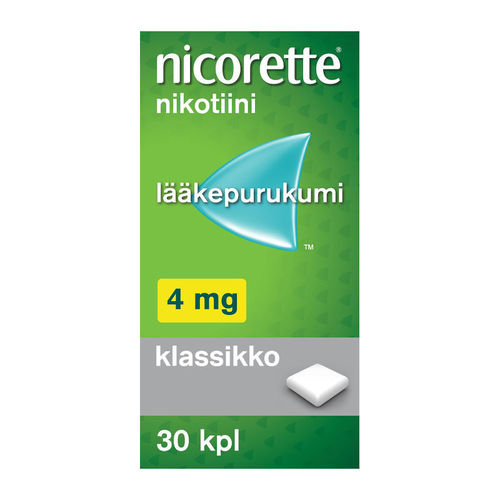 NICORETTE maustamaton nikotiinipurukumi 4 mg