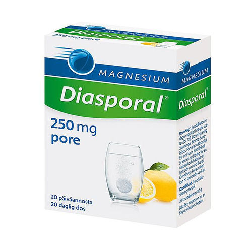 DIASPORAL MAGNESIUM 250 mg 20 poretablettia