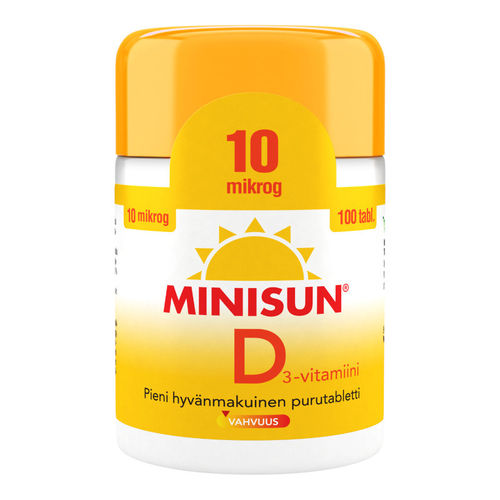 MINISUN D-vitamiini 10 mikrog purutabletti