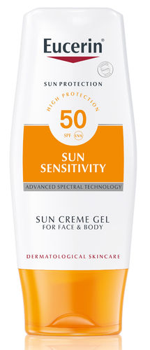 EUCERIN SUN SENSITIVITY CREAM GEL FACE AND BODY SPF 50 aurinkovoide 150 ml