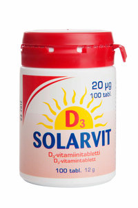 SOLARVIT D3 20 mikrog D-vitamiinilisä purutabletti 300 tablettia *