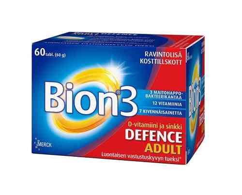 BION 3 DEFENCE ADULT luontaisen vastustuskyvyn tueksi 60 tablettia