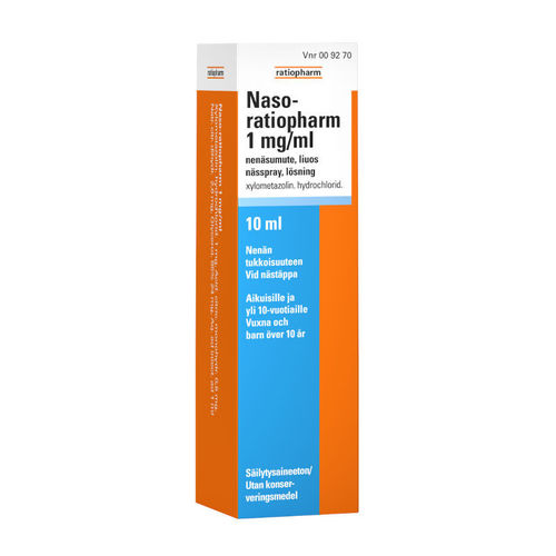 NASO-ratiopharm 1 mg/ml nenäsumute 10 ml