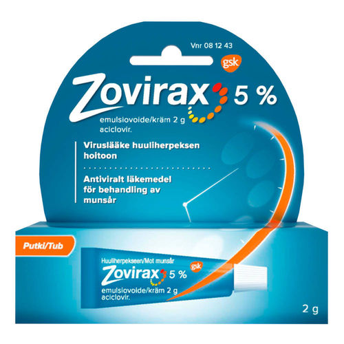 ZOVIRAX 5%  huuliherpeslääke 2 g emulsiovoide, tuubi