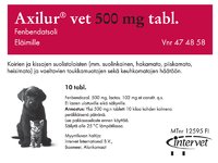 AXILUR VET 500 mg tabletti matolääke 10 tablettia