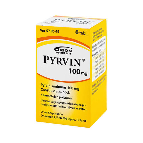 PYRVIN 100 mg kihomatolääke tabletti