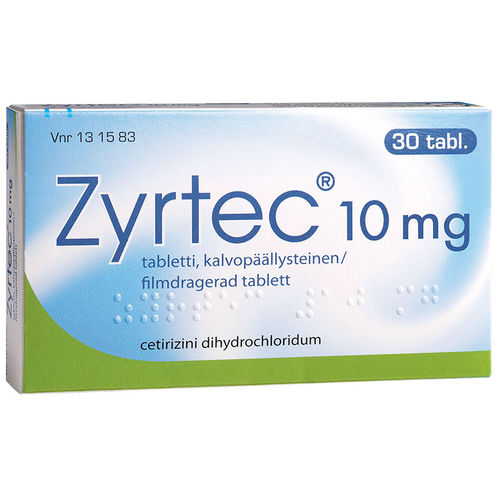 ZYRTEC 10 mg allergialääke 30 tablettia