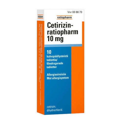CETIRIZIN-ratiopharm 10 mg allergialääke tabletti