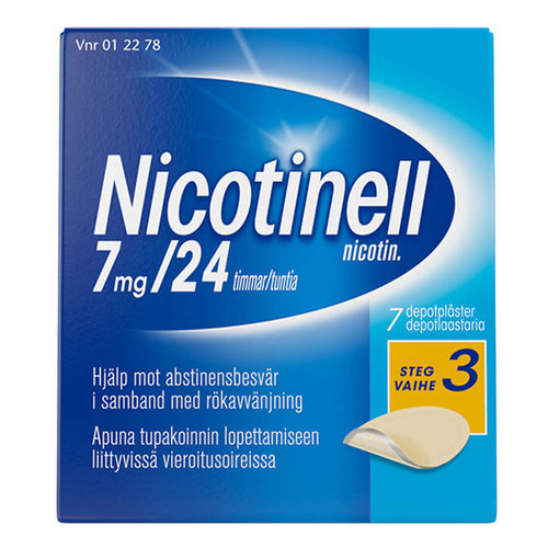NICOTINELL 7 mg/24 h nikotiinikorvaushoito depotlaastari