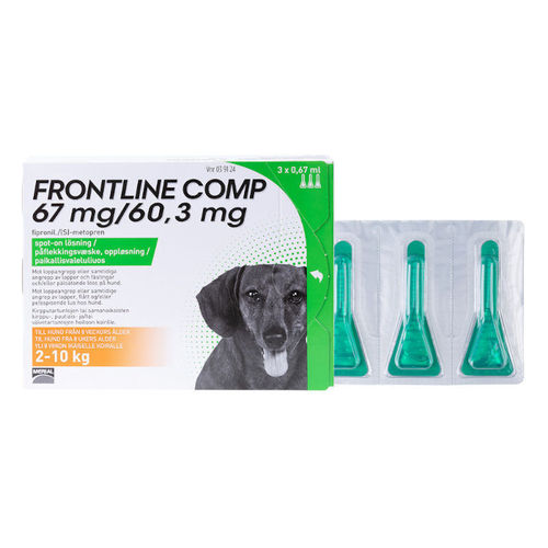 FRONTLINE COMP liuos ulkoloisten häätöön koirille 3 pipettiä