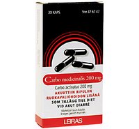 CARBO MEDICINALIS 200 mg lääkehiili 30 kapselia