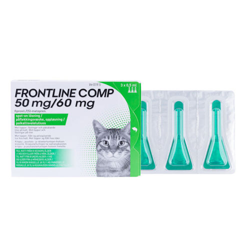 FRONTLINE COMP 50 mg/60 mg  liuos ulkoloisten häätöön kissoille 3X0,5 ml