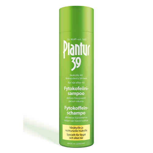 PLANTUR 39 fytokofeiinishampoo värjätyille ja rasittuneille hiuksille 250 ml