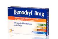 BENADRYL 8 mg allergialääke 12 kapselia