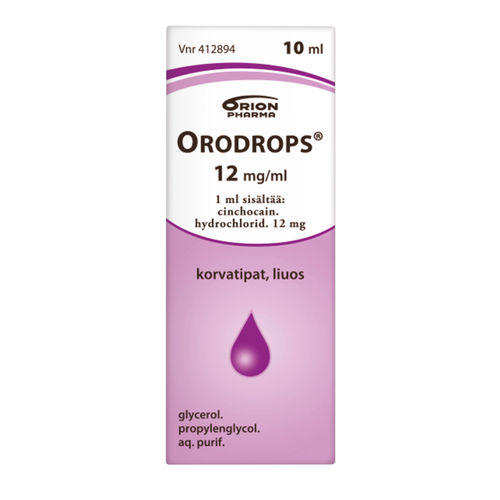 ORODROPS  12 mg/ml puuduttavat korvatipat 10 ml