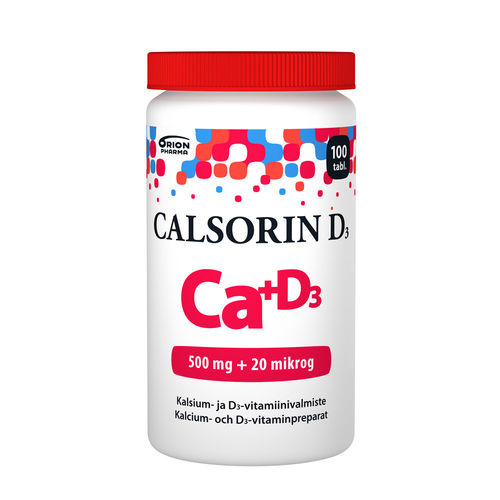 * * CALSORIN D3 500 mg/20 mikrog 100 tablettia