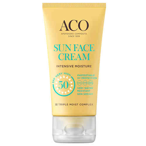 * * ACO Sun Face Cream Intensive Moisture SPF 50+ 50 ml
