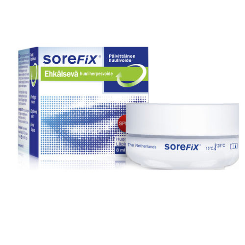 SOREFIX SPF 30 ehkäisevä huuliherpesvoide 8 ml purkki