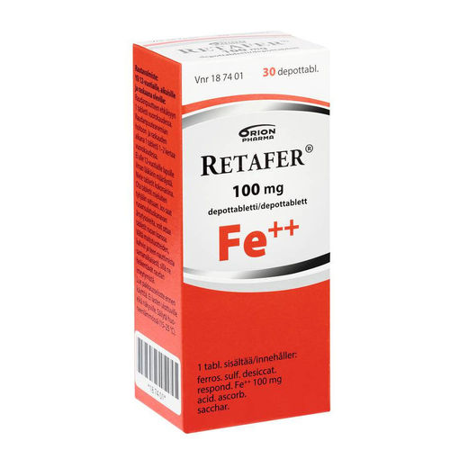 RETAFER 100 mg rautalääke depottabletti