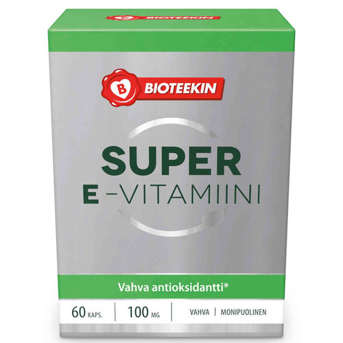 BIOTEEKIN SUPER E-VITAMIINI 100 mg 60 kapselia