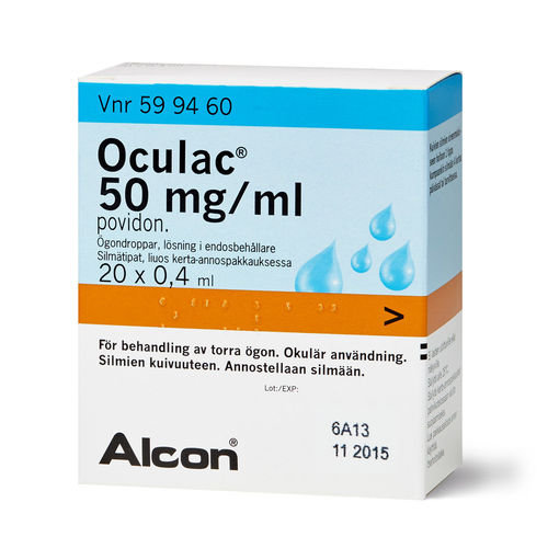 OCULAC silmien kostutustipat kerta-annospipetti