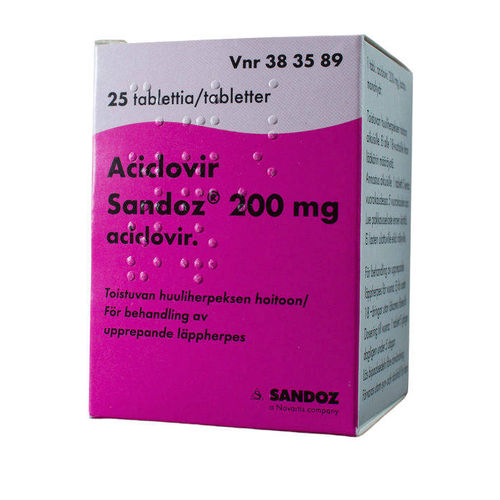 ACICLOVIR SANDOZ 200 mg 25 tablettia