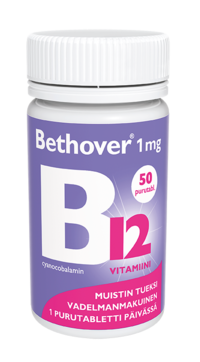 * * BETHOVER 1 mg B12-vitamiini, eri kokoja