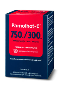 PAMOLHOT-C 750/300 mg porejauhe 20 annospussia