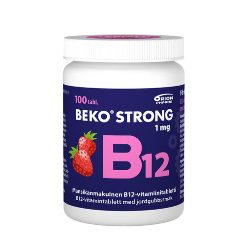 BEKO STRONG B12-vitamiini 1 mg purutabletti, kaksi pakkauskokoa