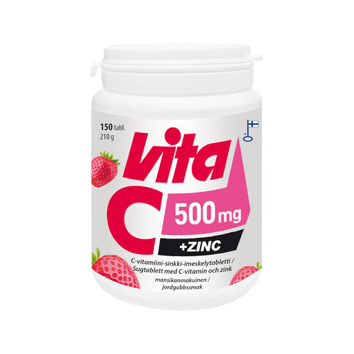 VITA C 500 mg + SINKKI 150 imeskelytablettia