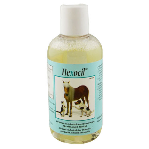 HEXOCIL antiseptinen shampoo koirille, kissoille ja hevosille 200 ml