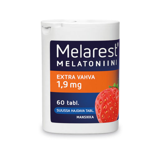 * * MELAREST EXTRA VAHVA 1,9 mg melatoniini 60 suussa hajoavaa tablettia