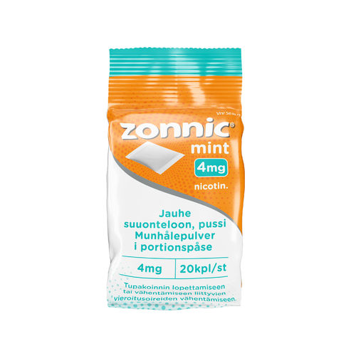 ZONNIC MINT 4 mg pussi suuonteloon, 20 annospussia