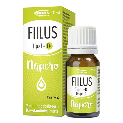 FIILUS NAPERO + D3 tipat 7 ml