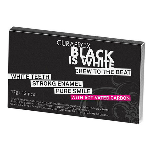CURAPROX BLACK IS WHITE valkaiseva purukumi 12 kpl