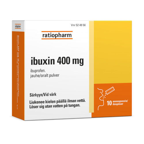 IBUXIN 400 mg jauhe annospussissa