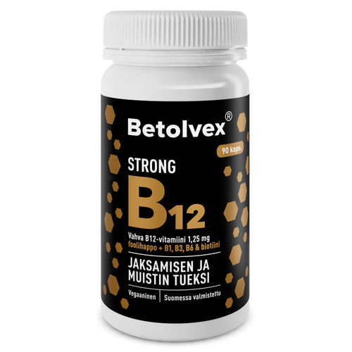 BETOLVEX STRONG 1,25 mg vahva B12-vitamiinivalmiste 90 kapselia