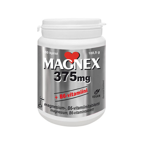 MAGNEX 375 mg + B6 180 tablettia