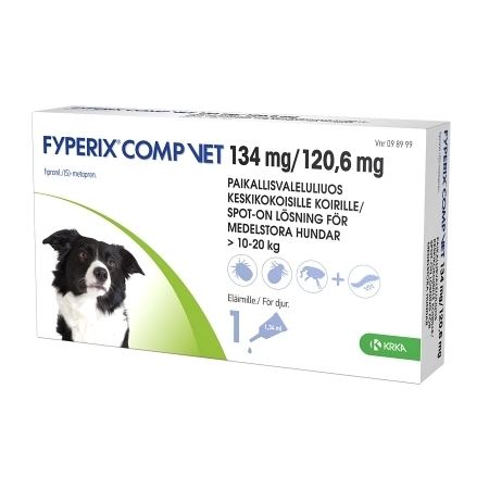 FYPERIX COMP VET (10-20 kg) 134 mg/120,6 mg paikallisvaleluliuos 1x1,34 ml *