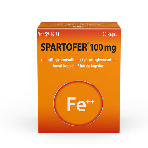 SPARTOFER 100 mg rautalääkekapseli