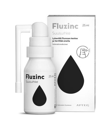 * * APTEQ FLUZINC suusuihke flunssan oireisiin 25 ml