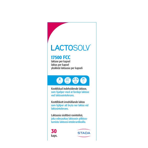 LACTOSOLV laktaasientsyymikapseli, kaksi pakkauskokoa